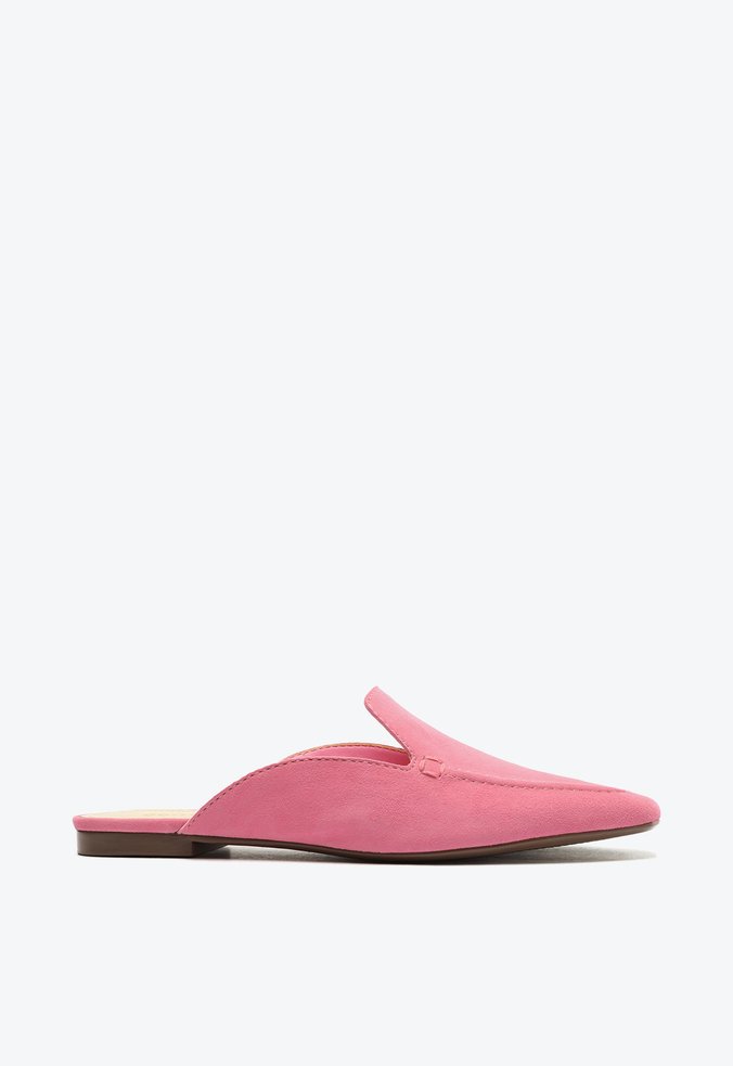 Sapato Mule Rasteiro Camurça Pink | Schutz