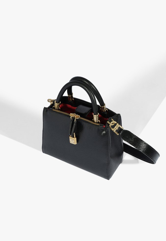 Bolsa Tote Média Couro Texturizado Preta | Schutz