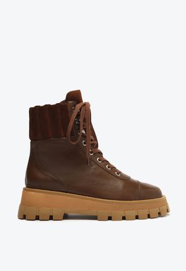 Bota Tratorada Sutton Couro Camurça Marrom
