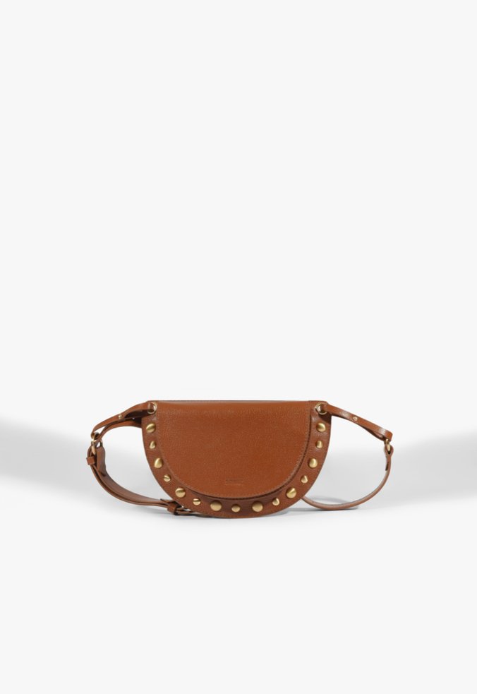 Bolsa Round Hobo Couro Marrom