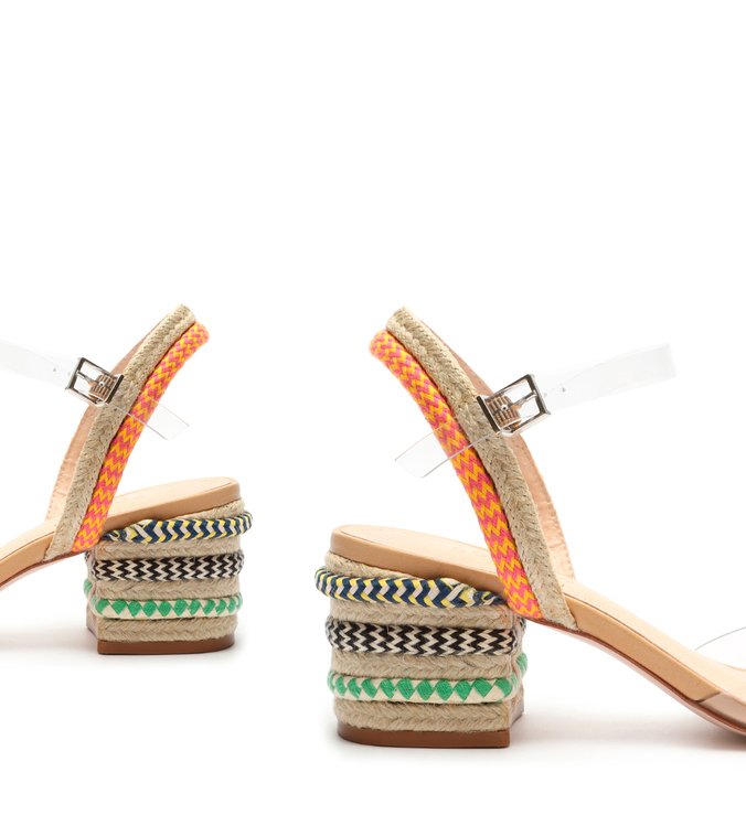 Sandália Block Heel Natural Vinil Sandália Block Heel Natural Vinil