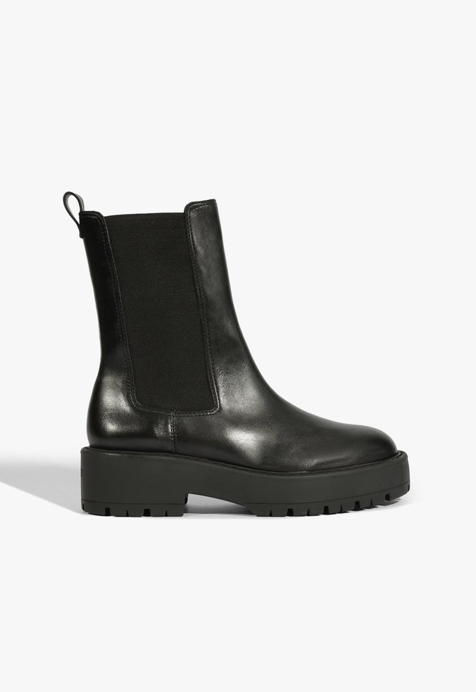 Bota Chelsea Couro Preta 