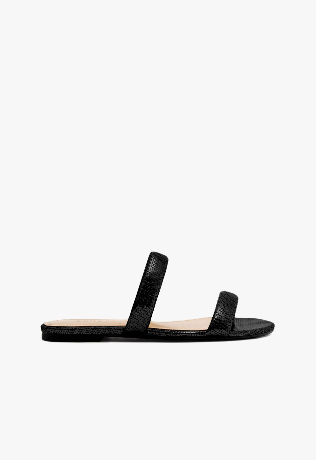 Sandália Rasteira Slide Couro Preta | Schutz