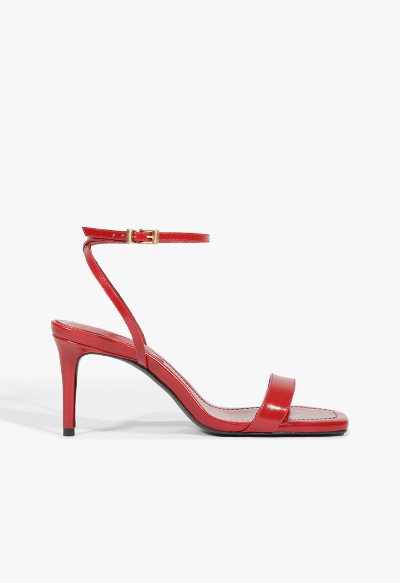 Sandália Stiletto Couro Vermelha | Schutz