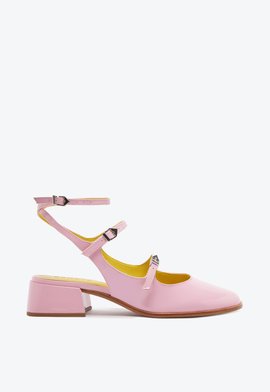 Sapato Scarpin Verniz Rosa