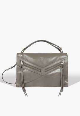 Bolsa Tote Grande Suri Couro Cinza