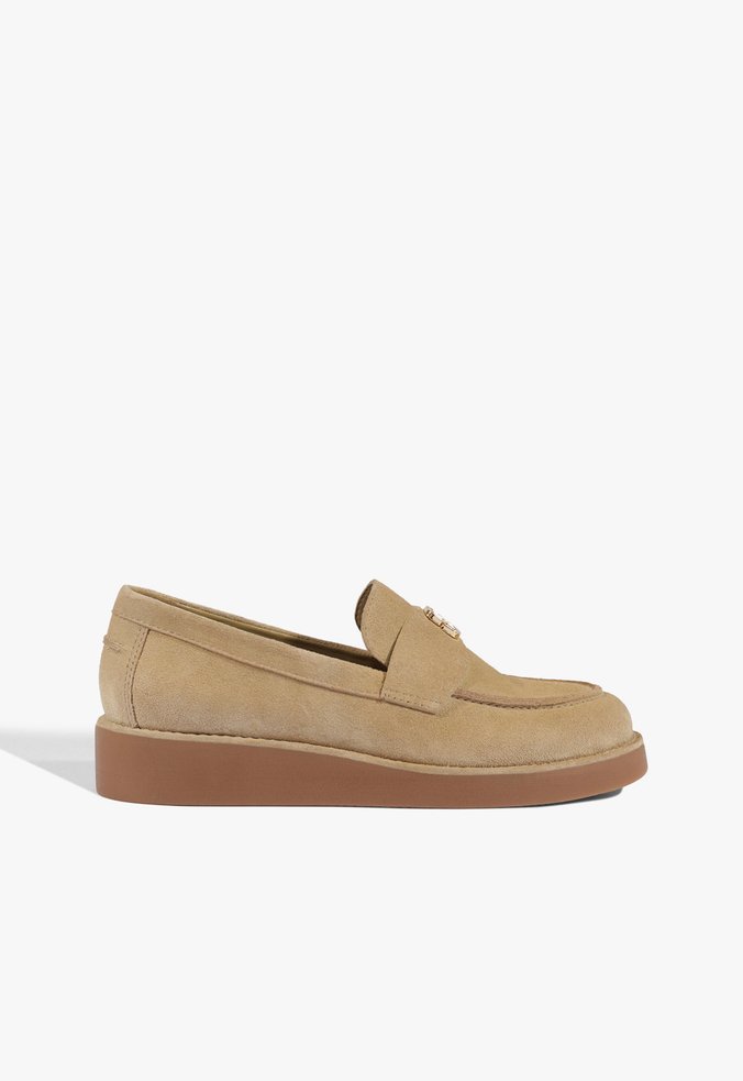 Mocassim Elow Bico Redondo Couro Verde