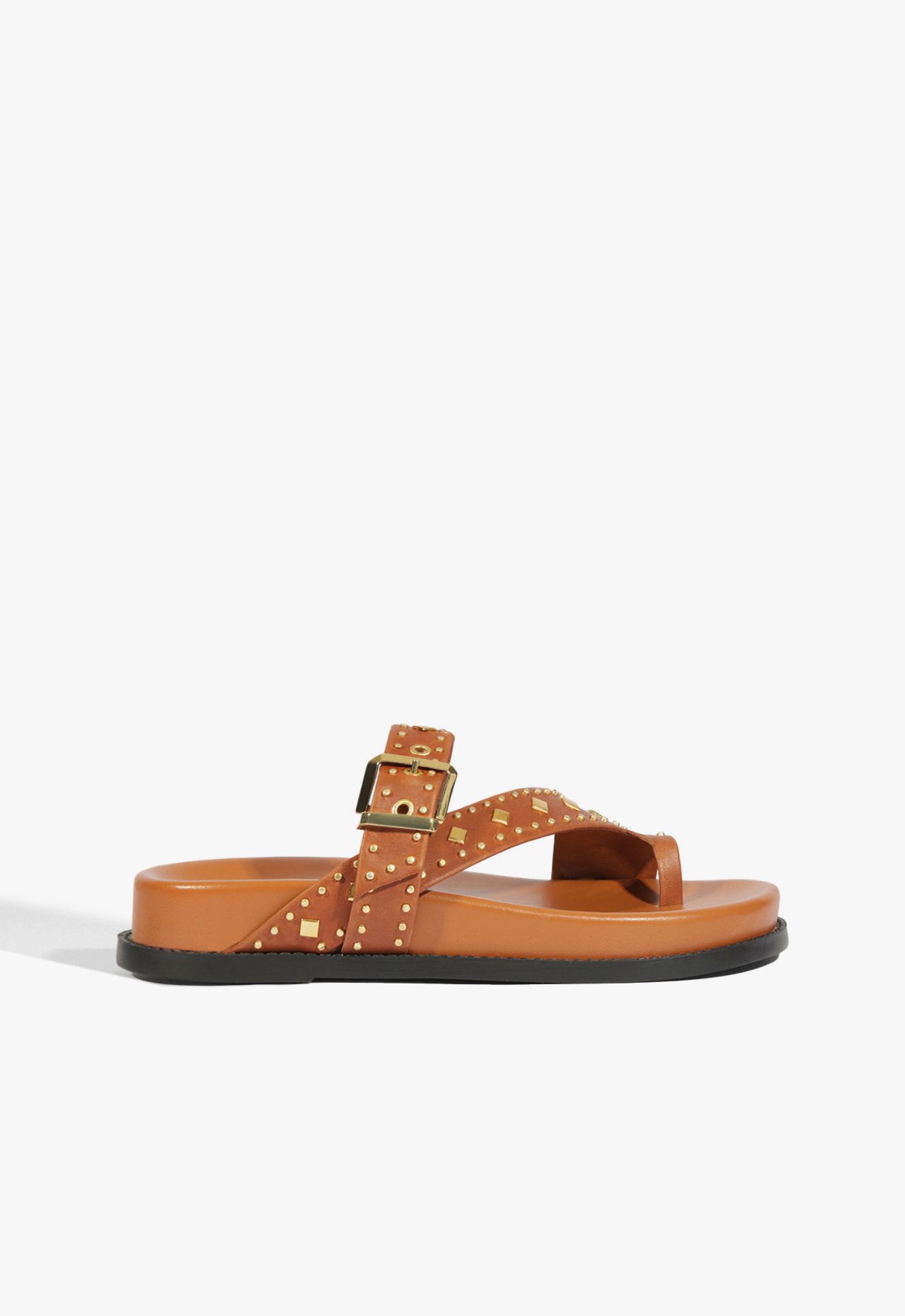 Papete Rasteira Couro Marrom | Schutz