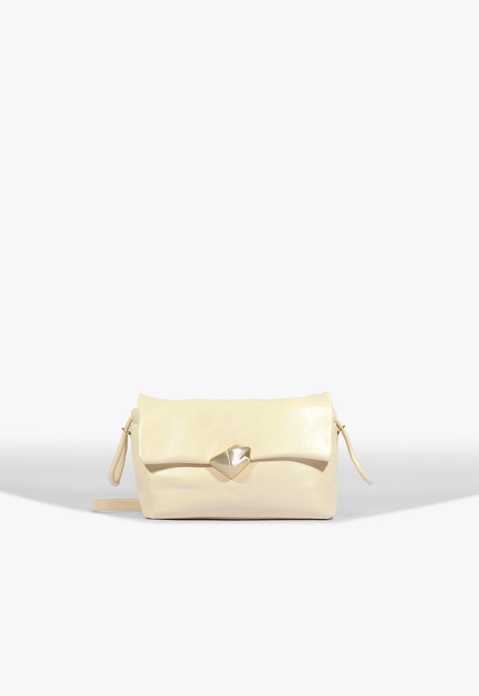 Bolsa Tiracolo Bubble Couro Branca