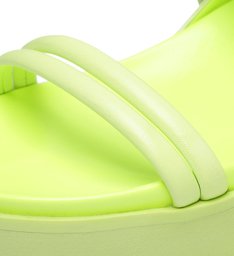 Sandália Papete Flatform Nylon Trança Verde