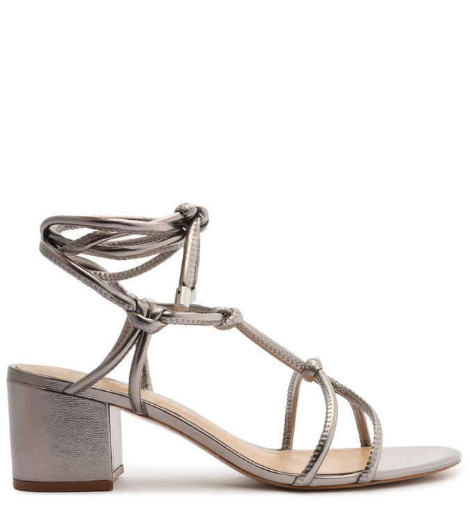 Sandália Block Heel Knots Lace-Up Militar Green