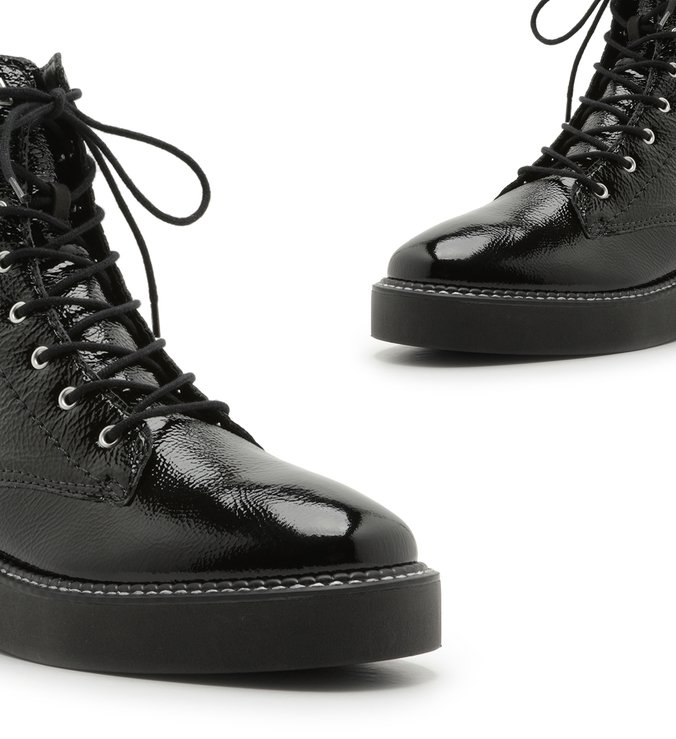 Bota Coturno Bold Verniz Preta Bota Coturno Bold Verniz Preta