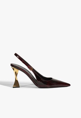 Slingback Elisha Pump Couro Vinho