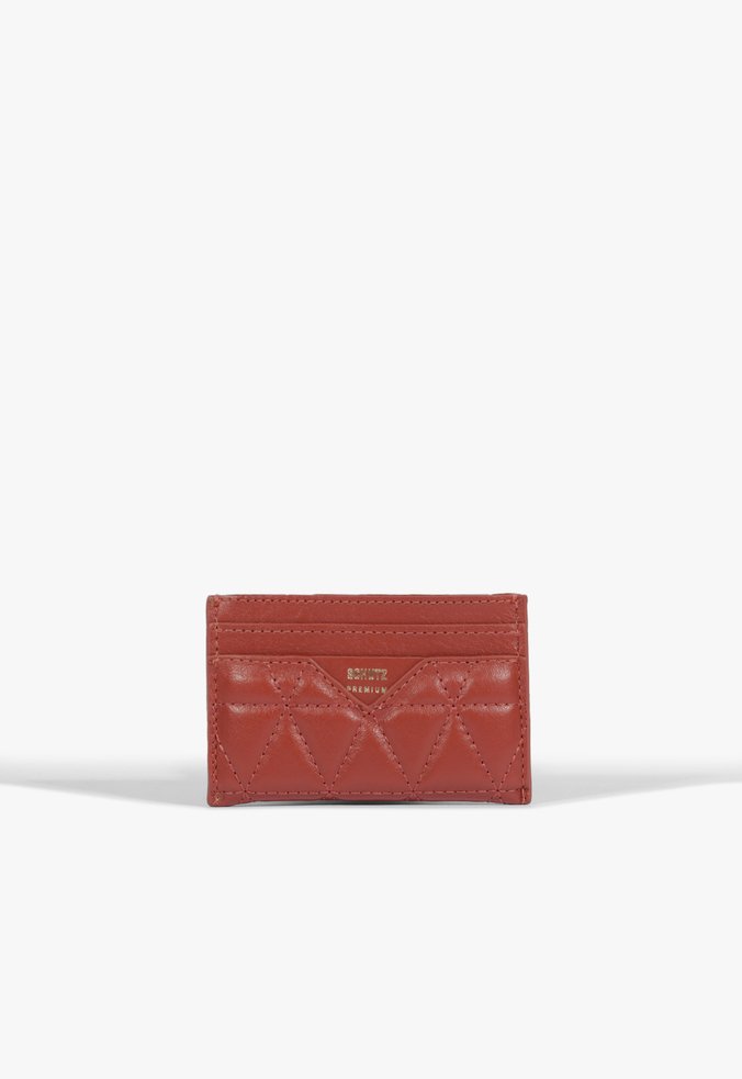 Porta Cartão 944 Couro Vermelho Escuro
