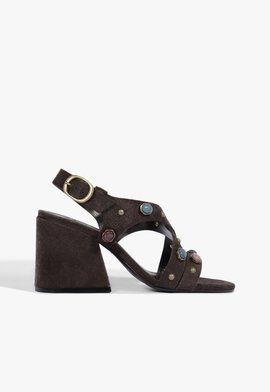 Sandália Camurça Boho Marrom