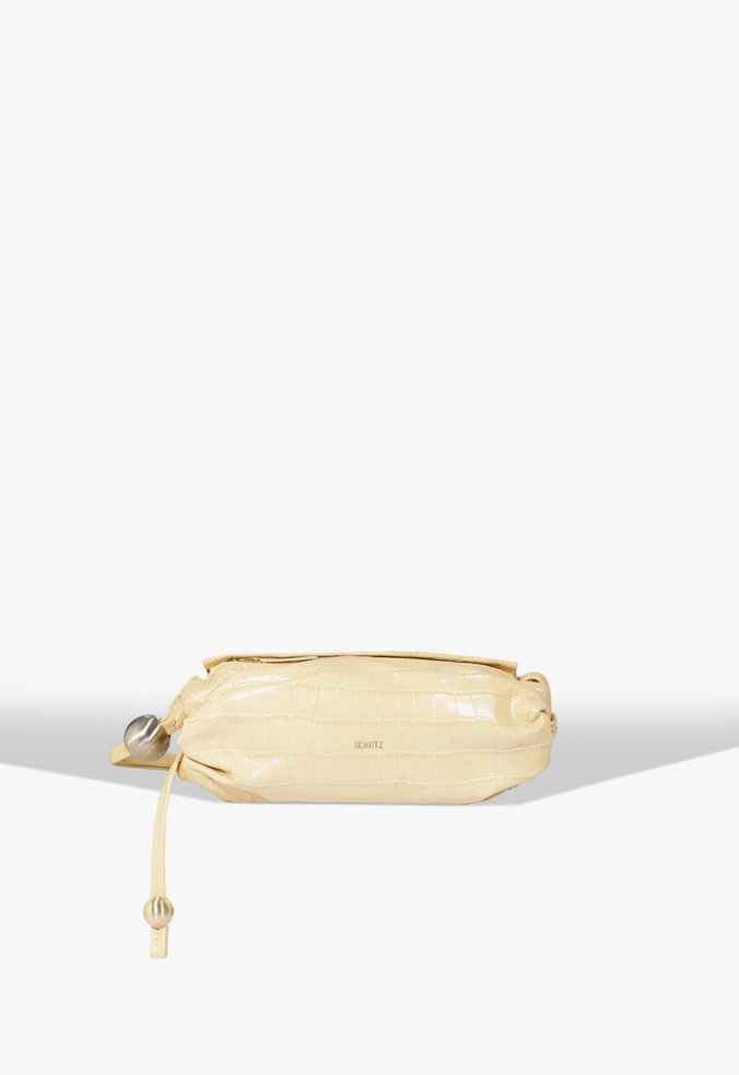 Bolsa Tiracolo Lessie Couro Amarela