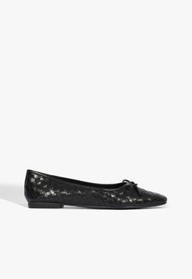 Sapatilha Casual Flats Couro Preta