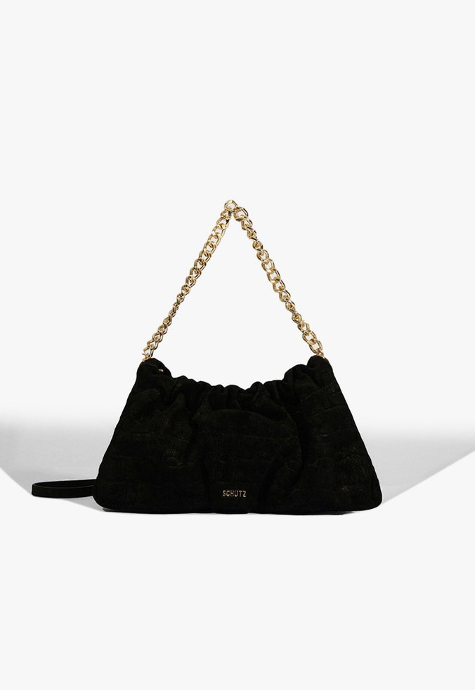 Bolsa Tiracolo Pouch Aryen Camurça Preta