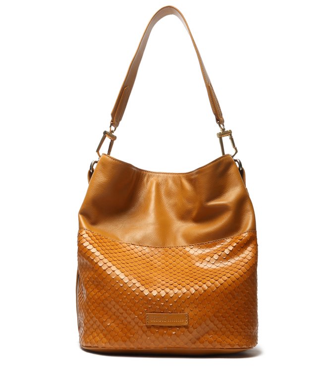 Bolsa Hobo Mandy Snake Ocre