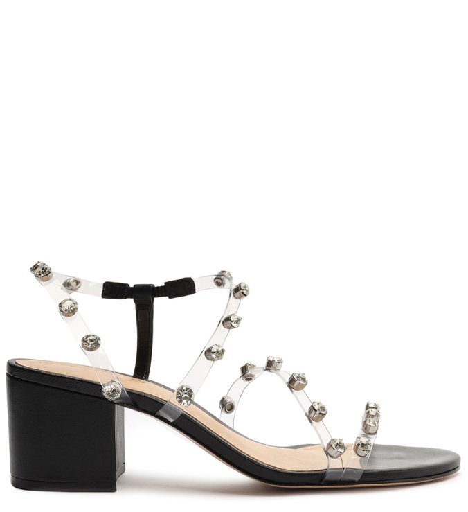 Vinil Sandalia Branca Schutz Sandália Salto Alto Amarração Vinil