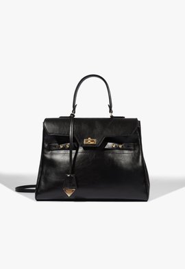 Bolsa Hailey Média Couro Preta