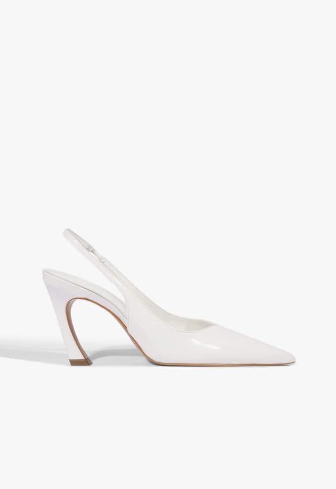 Mule Lexi Sling Wild Couro Branco
