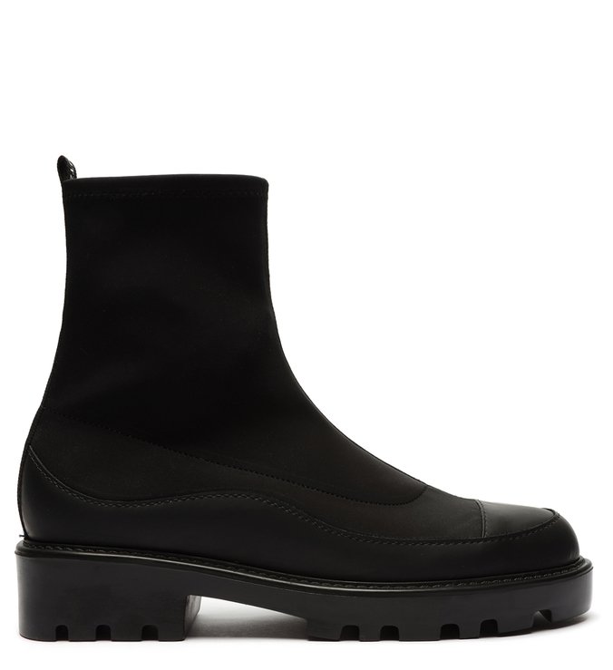 Bota Cano Médio Neoprene Tratorada Preta