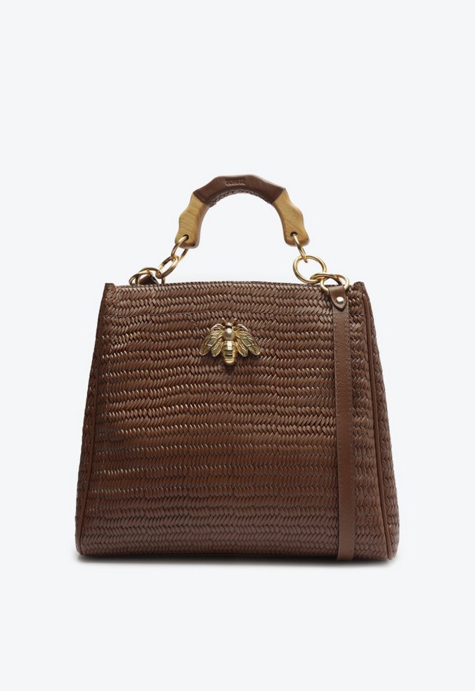 Bolsa Tote Believe Média Couro Marrom