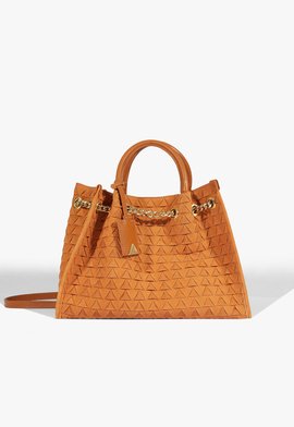 Bolsa Tote Rebecca Camurça Marrom