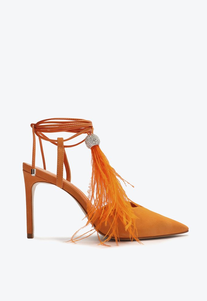 sweetorange Sapato Scarpin Belle Camurça Laranja | Schutz