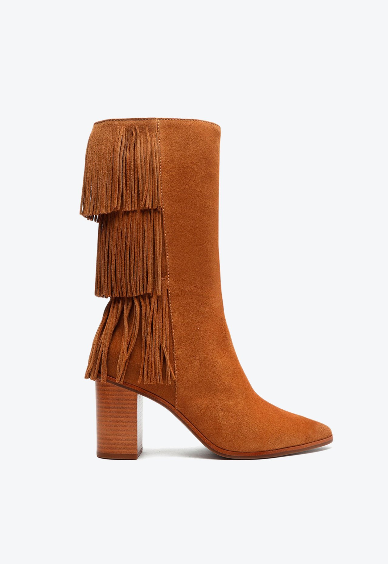 Bota de franja cano outlet curto