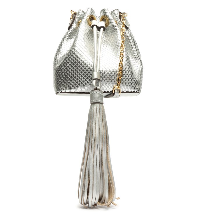 Bolsa Bucket Drop Snake Prata | Schutz