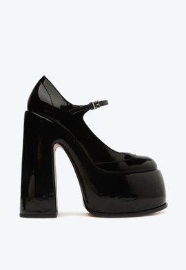 Sapato Scarpin Meia Pata Zayne Verniz Preto