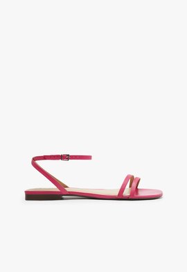 Sandália Rasteira Altina Couro Rosa Pink | Schutz