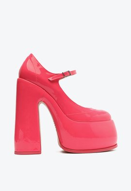 Sapato Scarpin Meia Pata Zayne Verniz Rosa
