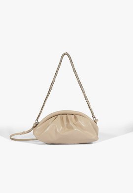 Bolsa Pouch Buzz Couro Bege