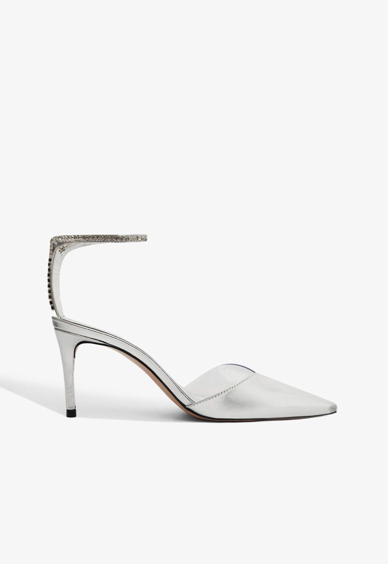 Vista 2 Scarpin Brilho Prata Schutz Schutz