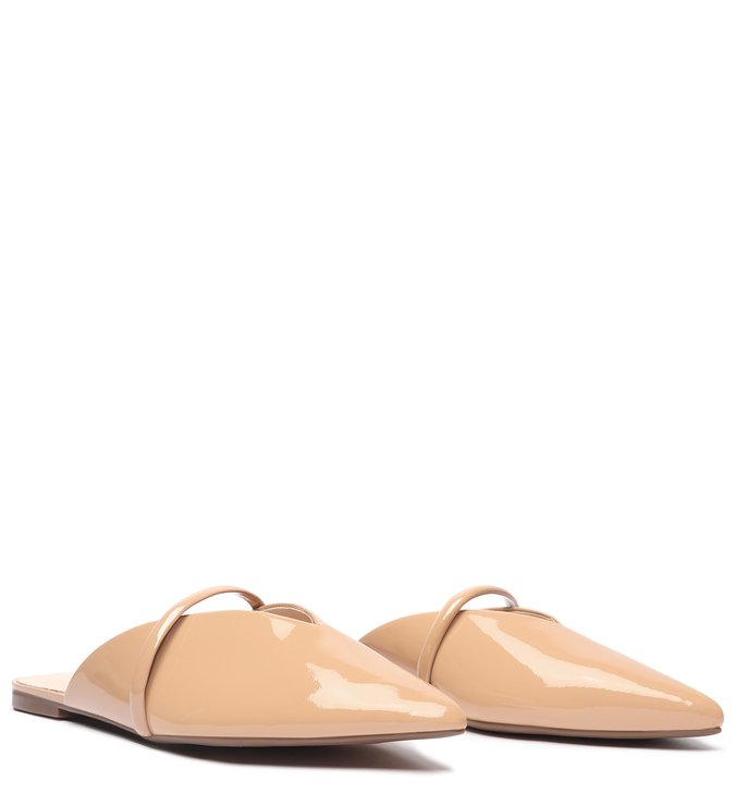 Flat Mule Verniz Neutral Flat Mule Verniz Neutral