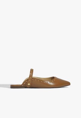 Flat New-S Girlie Studs Couro Marrom