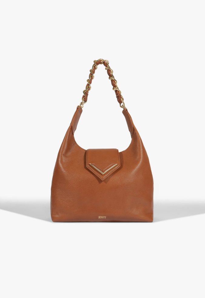 Bolsa Hobo Mini Secrets Pequena Couro Marrom