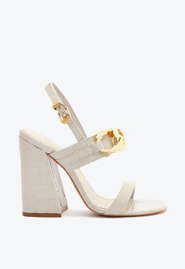Sandália Mikka Wide Croco Off White