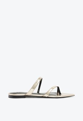 Rasteira Statement Flats Platina