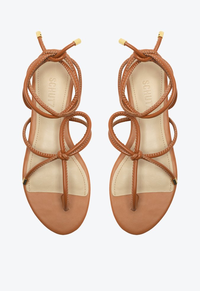 Sandália Rasteira Leslie Marrom | Schutz