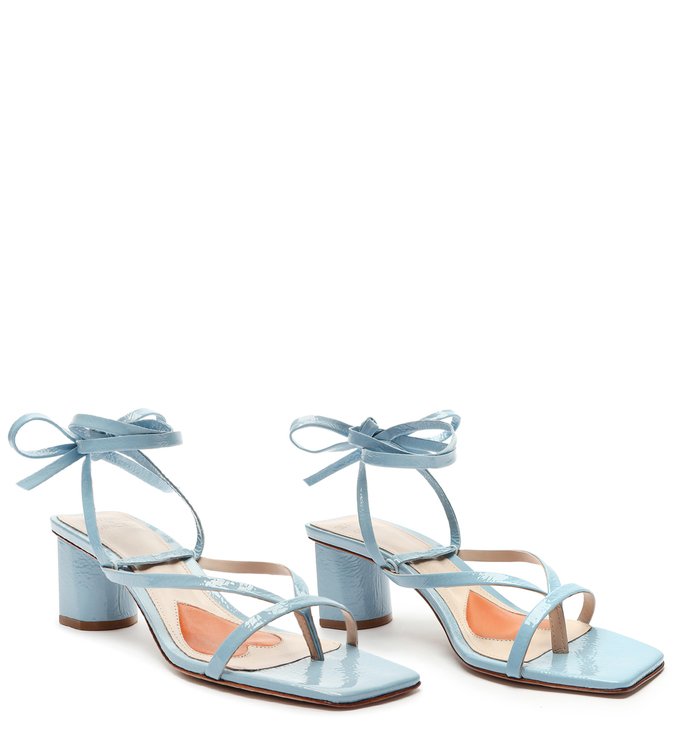 Schutz x Ginger Sandália Block Heel Lace-Up Blue Schutz x Ginger Sandália Block Heel Lace-Up Blue