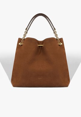 Bolsa Bucket Grande Marzie Camurça Marrom