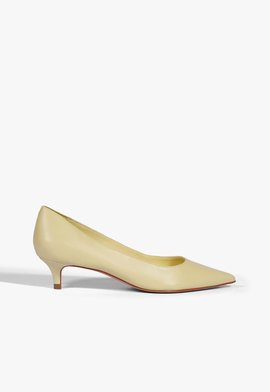 Scarpin Laura Mid Couro Amarelo