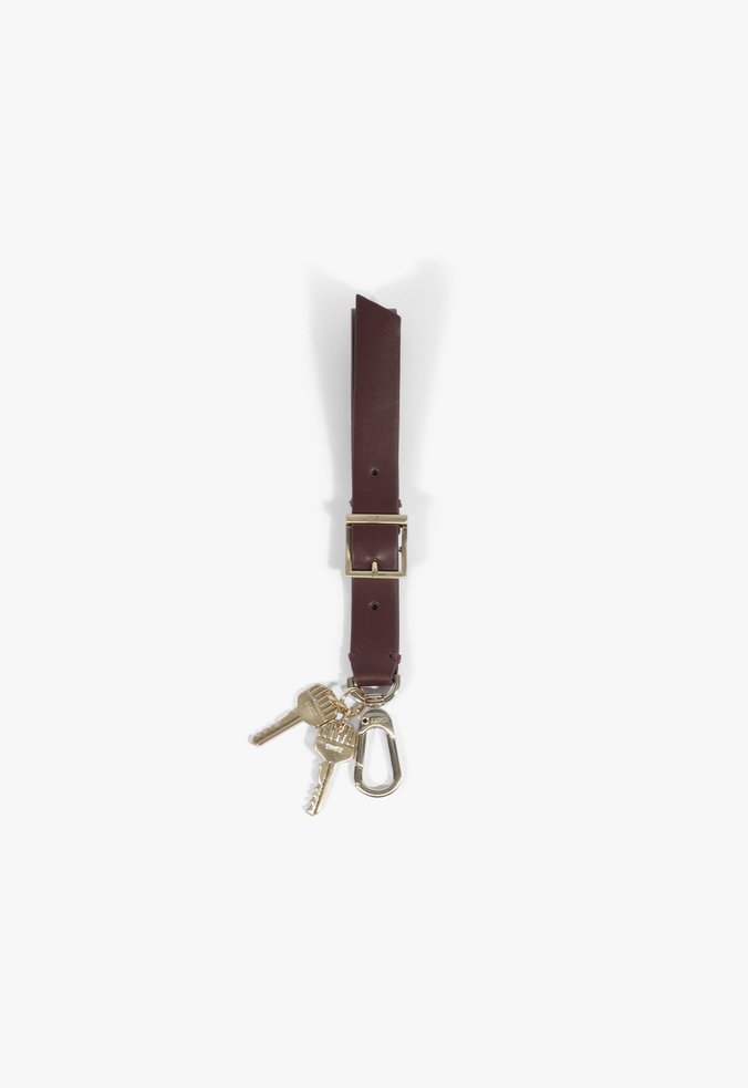 Bag Charm The Key Charm Couro Vinho