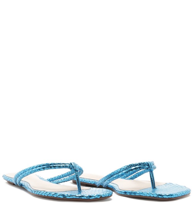 SLIDE FLIP-FLOP SNAKE METALLIC AZUL SLIDE FLIP-FLOP SNAKE METALLIC AZUL