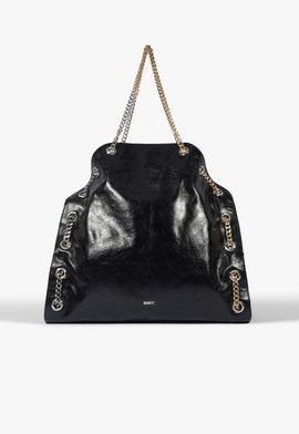 Bolsa Maxi Cassie Couro Preta