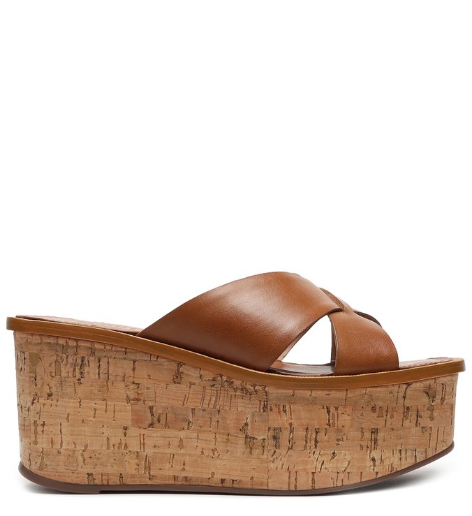 Sandália Flatform Cortiça Minimal Wood